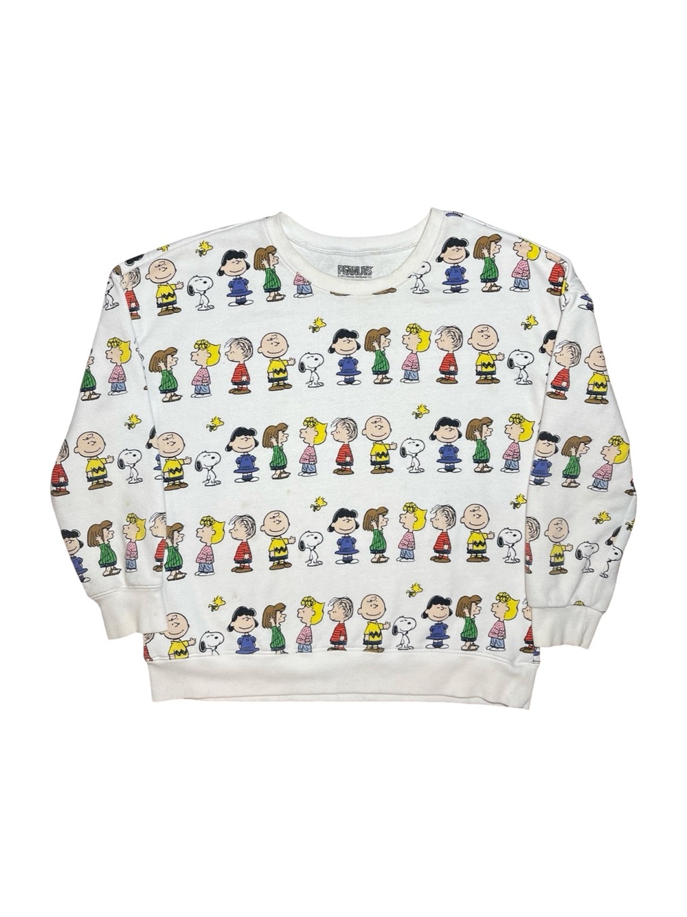 Vintage Y2K Peanuts Charlie Brown Snoopy All Over Print Crewneck Sweater